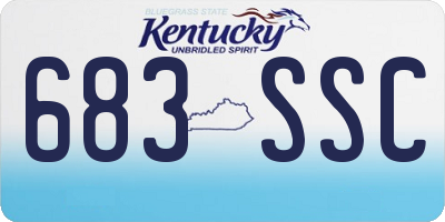 KY license plate 683SSC