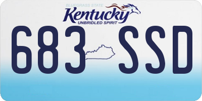 KY license plate 683SSD