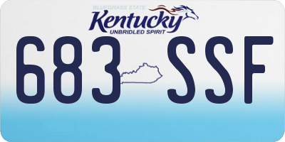 KY license plate 683SSF