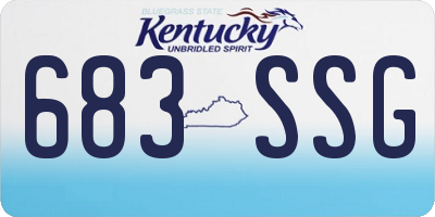 KY license plate 683SSG