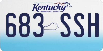 KY license plate 683SSH