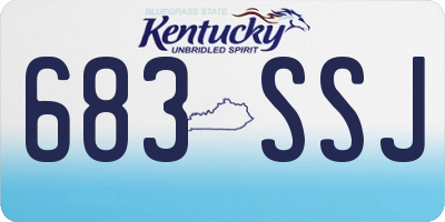 KY license plate 683SSJ