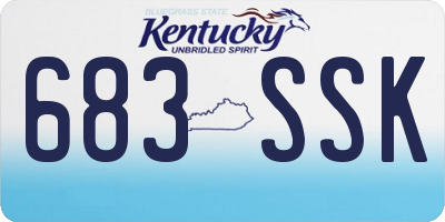KY license plate 683SSK