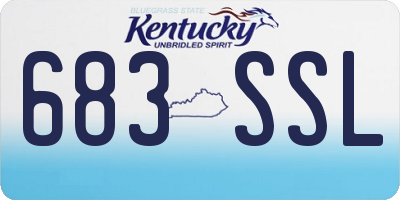 KY license plate 683SSL