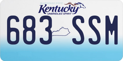KY license plate 683SSM