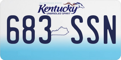 KY license plate 683SSN