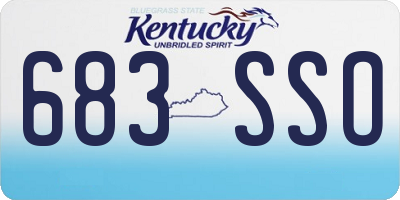 KY license plate 683SSO