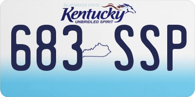KY license plate 683SSP