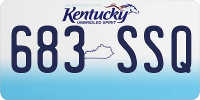KY license plate 683SSQ