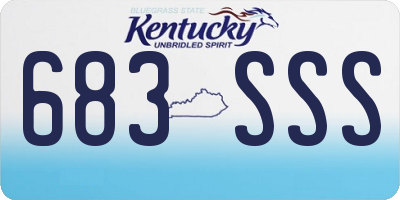 KY license plate 683SSS