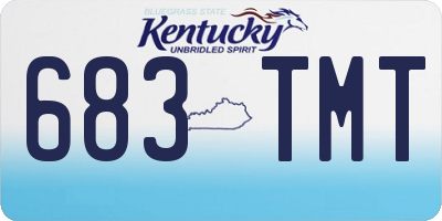 KY license plate 683TMT