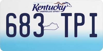 KY license plate 683TPI