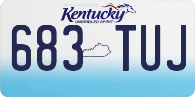 KY license plate 683TUJ
