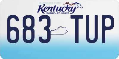 KY license plate 683TUP