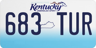KY license plate 683TUR