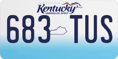 KY license plate 683TUS