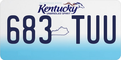 KY license plate 683TUU