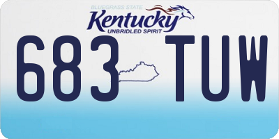 KY license plate 683TUW