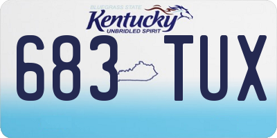 KY license plate 683TUX