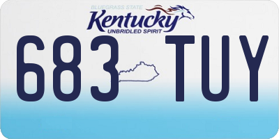 KY license plate 683TUY