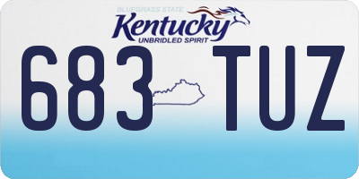 KY license plate 683TUZ