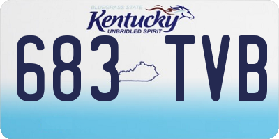 KY license plate 683TVB