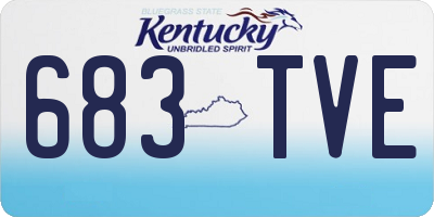 KY license plate 683TVE