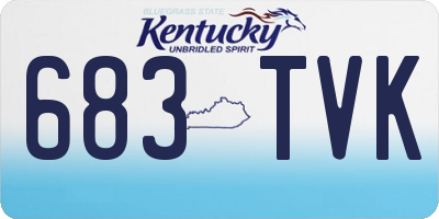KY license plate 683TVK