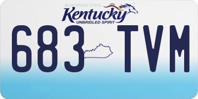 KY license plate 683TVM