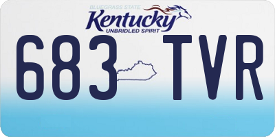 KY license plate 683TVR