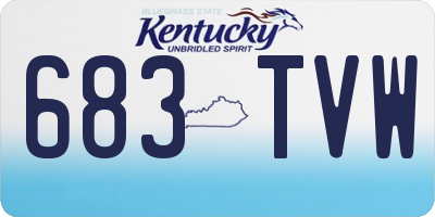 KY license plate 683TVW