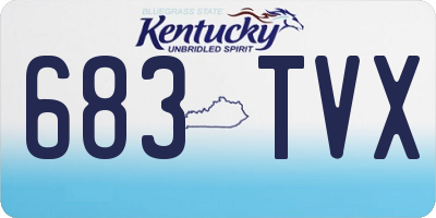 KY license plate 683TVX