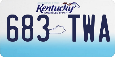 KY license plate 683TWA