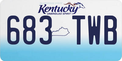 KY license plate 683TWB