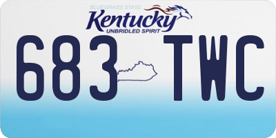 KY license plate 683TWC