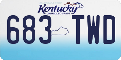 KY license plate 683TWD