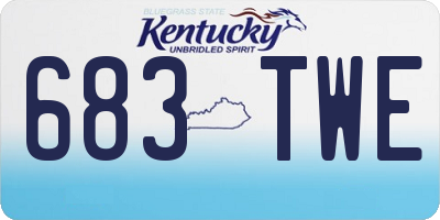 KY license plate 683TWE