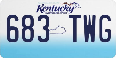 KY license plate 683TWG