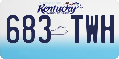 KY license plate 683TWH