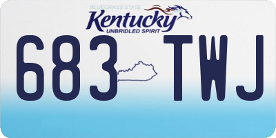 KY license plate 683TWJ