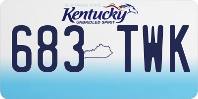 KY license plate 683TWK