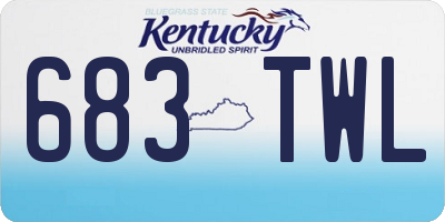 KY license plate 683TWL