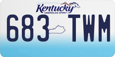 KY license plate 683TWM