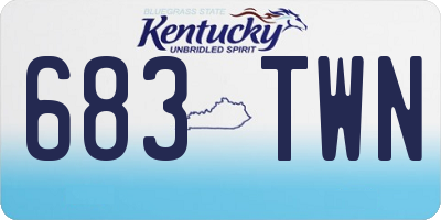 KY license plate 683TWN
