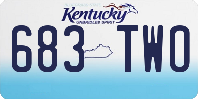 KY license plate 683TWO