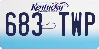 KY license plate 683TWP