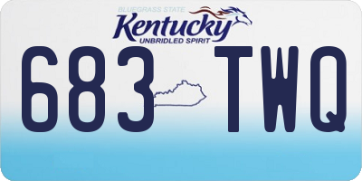 KY license plate 683TWQ