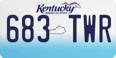 KY license plate 683TWR