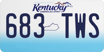 KY license plate 683TWS