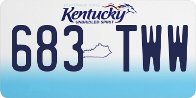 KY license plate 683TWW